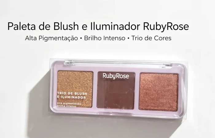 Blush e iluminador ruby rose