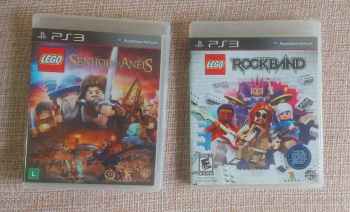 Kit LEGO PS3 - SENHOR DOS ANÉIS + ROCK BAND