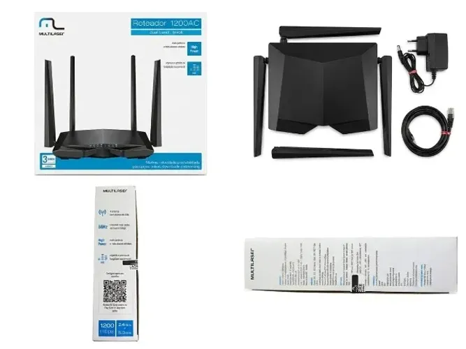 Roteador Multilaser Re015 Ac1200 Dual Band Gigabit
