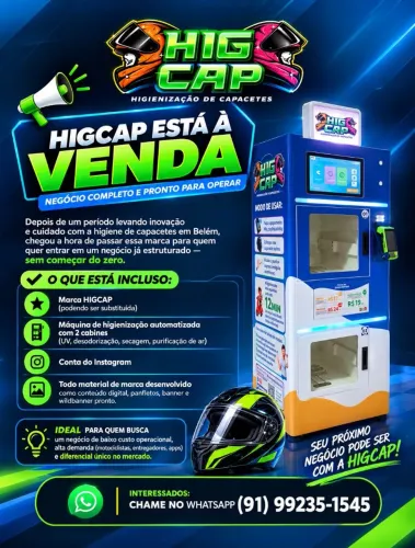 Máquina de Higienização de Capacete