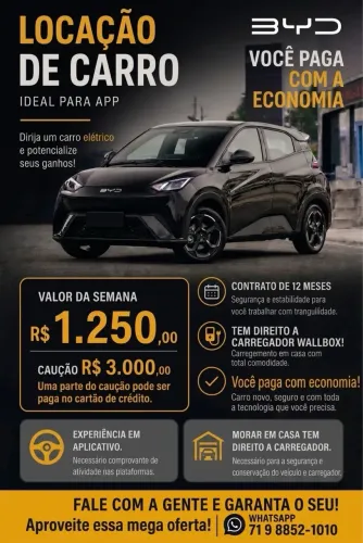 Alugo aluguel locação dolphin mini exelente economia combustível uber 99 aplicativo