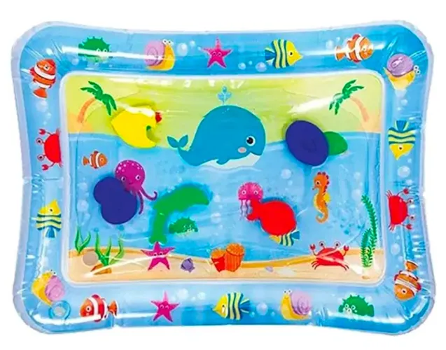 Tapete Interativo Inflavel de Agua para Bebe 66X50x6 Azul