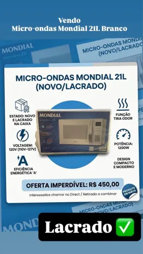 Microondas 21 litros lacrado 