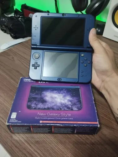 new 3DS XL galaxy style 64GB 63 jogos instalados