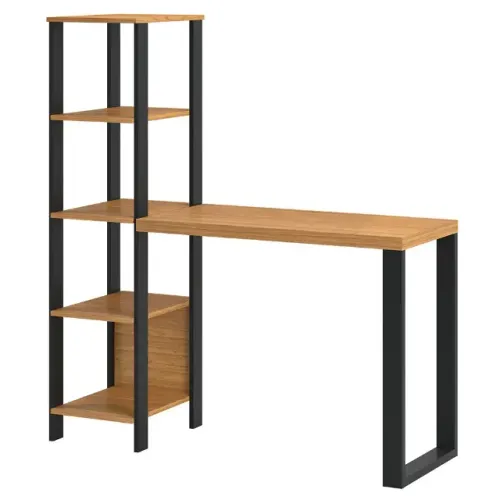 Mesa Escrivaninha para Estudo e Escritório Mesa com 5 Prateleiras Prade