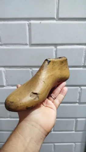 Antigo molde/forma para sapato, madeira nobre