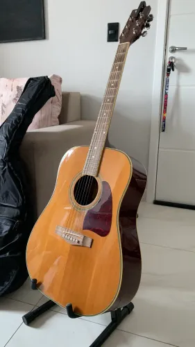 Violão Eagle Elétrico Captação Ativa Regulado Por Luthier com Case e Suporte
