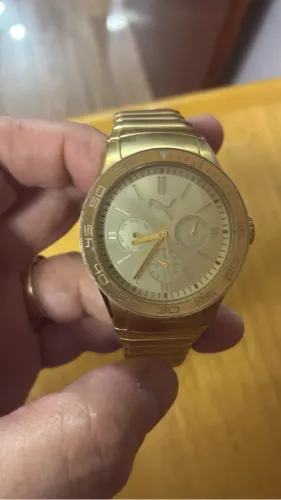 Relógio PUMA - Original - 102822 dourado multifunçã