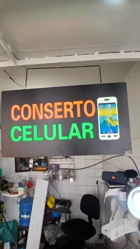 Letreiro luminoso de concerto de celular 