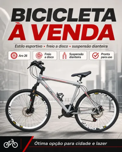 Bicicleta Aro 26 - perfil em alumínio