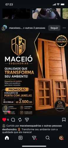 Portas em jatobá 