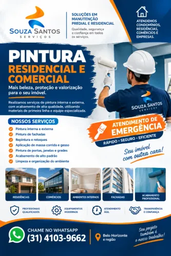PINTOR PROFISSIONAL - PINTURA RESIDENCIAL E COMERCIAL EM BH - PINTOR PROFISSIONAL