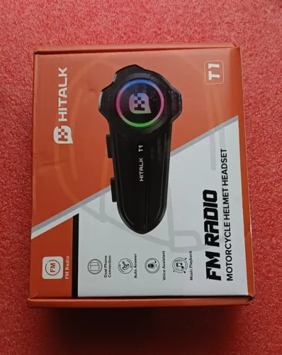 T1 fone de ouvido  bluetooth duplo de capacete com rádio fm
