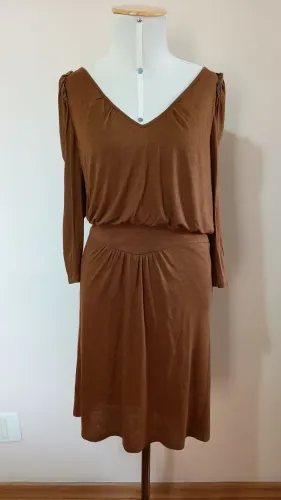 Vestido manga longa Zara 