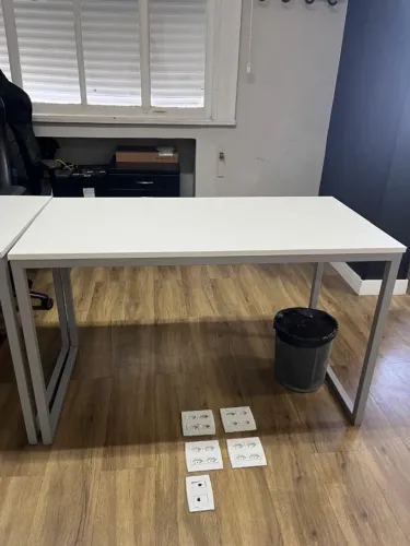 Mesa Branca industrial para escritório
