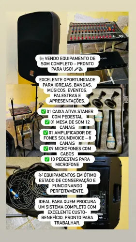 Vendo som completo pronto pra ser usado ! 6,000