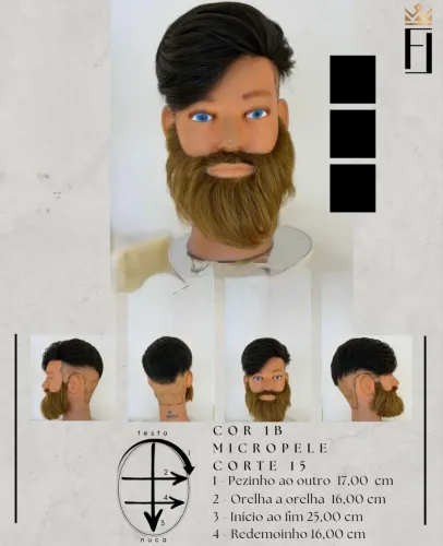 Vendo próteses capilares novas , cabelo 100% humanos . Medidas nas imagens.