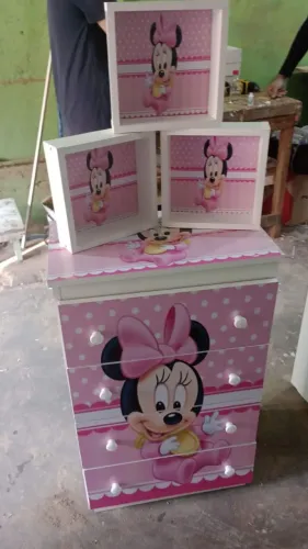 Cômodas 4 gavetas MDF 