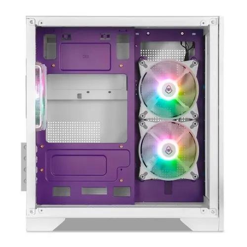 Gabinete gamer mancer cv100 purple edition com 3 fans 
