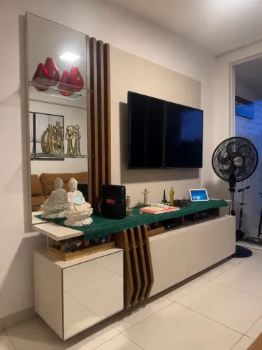 Rack bancada e painel para TV conjunto completo largura 2m e altura 1,97m