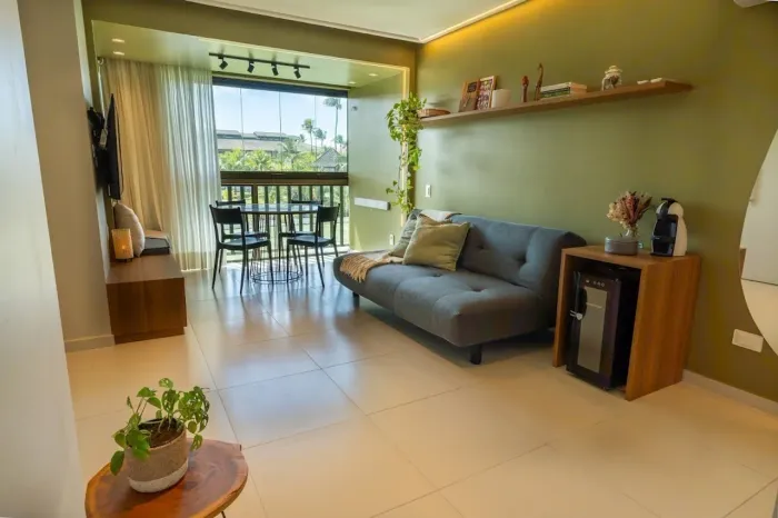 Beach Class Flat Resort em Muro Alto | 2 Quartos Reformado | Vista Piscina l Beira Mar