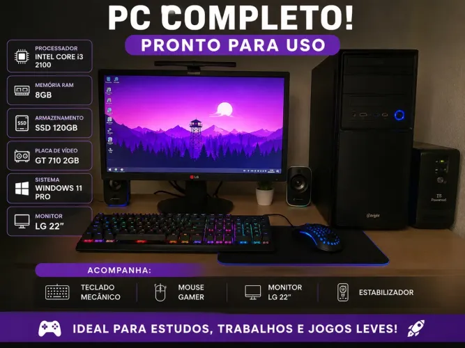 Pc completo! Oportunidade única para focar nos concursos.