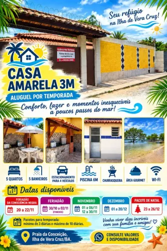 LINDA CASA PARA TEMPORADA