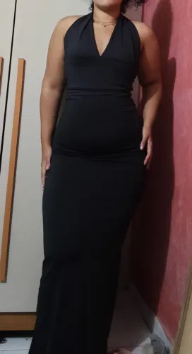 Vestido longo preto