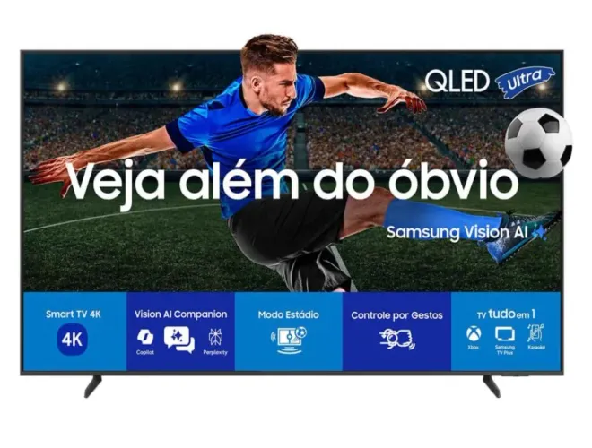 Tv 55 qled Samsung na caixa sem uso