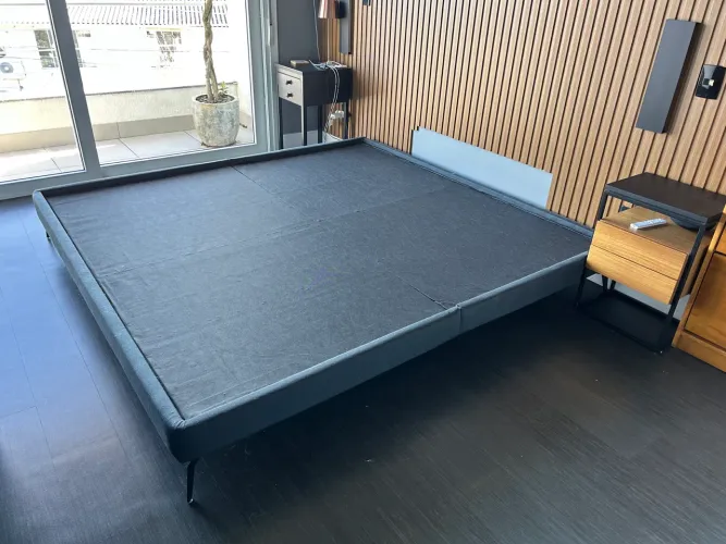 Cama Bi Partida Slim King em Linho sem Cabeceira - Skybox