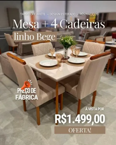 MESA COM 4 CADEIRAS 