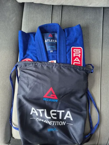 Kimono Gracie barra A0 azul modelo v4 competition novo sem uso
