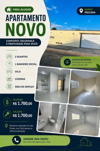 APARTAMENTO 1.700,00 PRICUMÃ