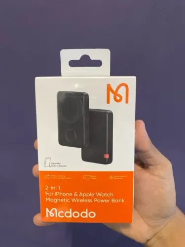 Power Bank MagSafe Mcdodo 2 em 1 iPhone e Apple Watch
