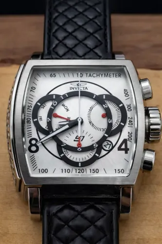 Invicta  S1 Rally de quartzo de aço inoxidável com pulseira de couro (modelo: 27918)