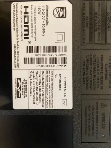 TV Philips Ambilight 65? para retirar peças