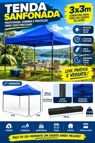 Tenda Sanfonada 3x3