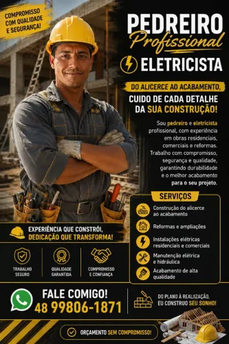Pedreiro e eletricista