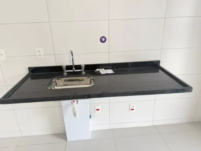 Pia em granito preto São Gabriel 1,50x0,60
