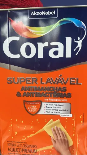 Tinta super lavável  (cor branca ) 2 latas disponíveis 800 às duas ou 500 cada 