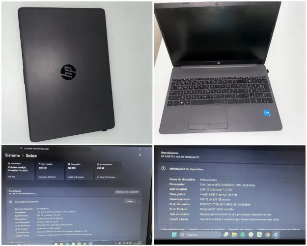 Notebook HP menos de 1 ano uso