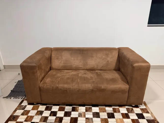 Sofá Suede marrom ótimo estado