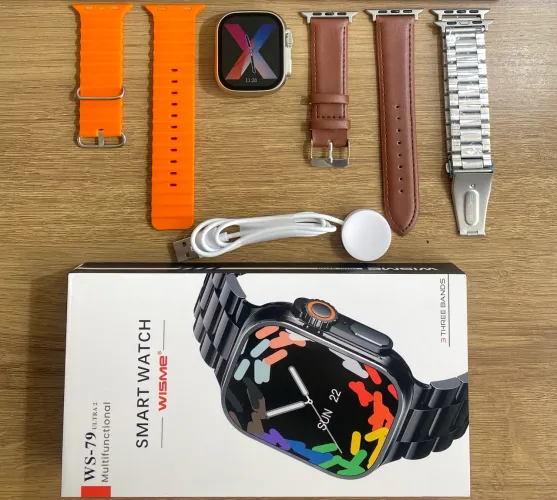 Smartwatch ultra. 3 pulseiras premium. 