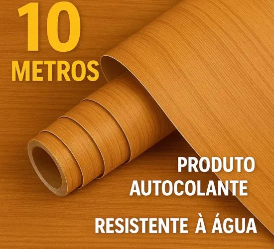 Papel Adesivo 40M Madeira Magnon