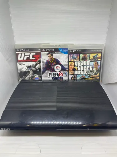 PlayStation 3 Super Slim + 7 Jogos Originais | Sem Controle
