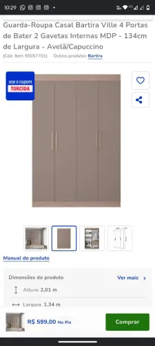 Vende-se guarda roupa