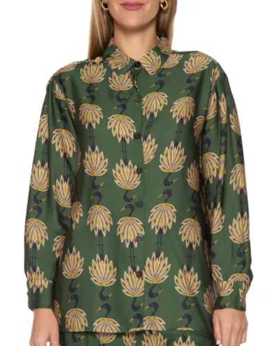 Camisa Feminina Farm Zili Verde | Original | Tamanho P | Nova