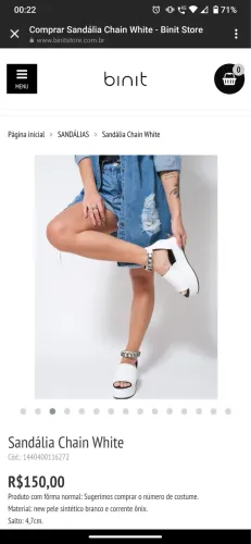 Sandália flatform Branca 