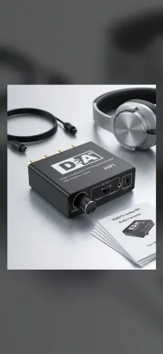 Conversor de Áudio Digital para Analógico DAC HiFi com Amplificador de Fone