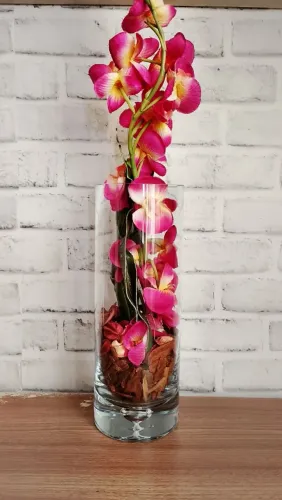Vaso de vidro para decoração